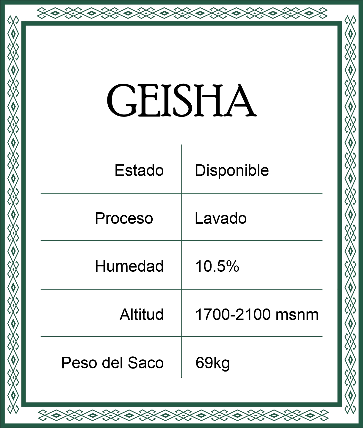 geisha lavado